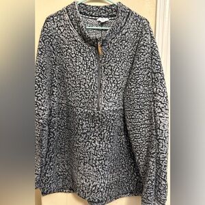 Cozy Gray and Black Pullover Sweater